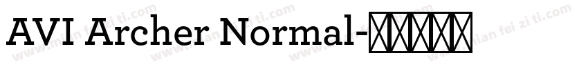 AVI Archer Normal字体转换